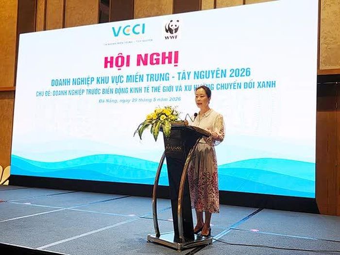 Tổng thư ký VCCI Trần Thị Lan Anh phát biểu tại hội nghị.