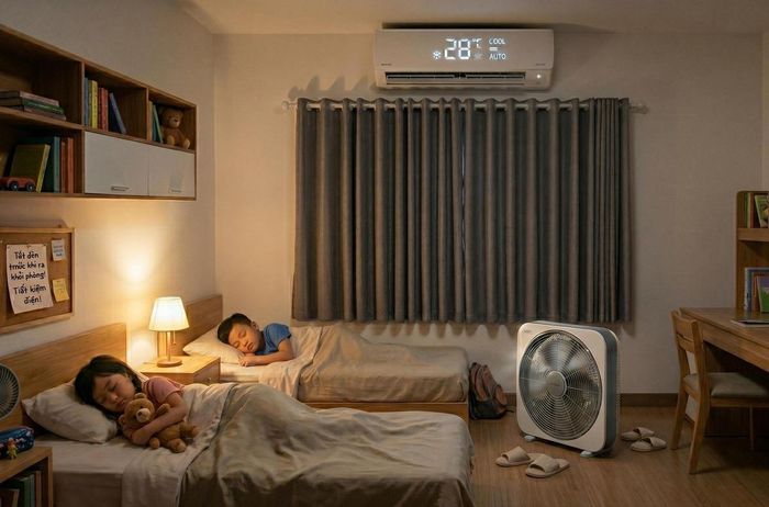 Nhiều gia đình bắt đầu thống nhất những "nguyên tắc mùa nóng" về tiết kiệm điện