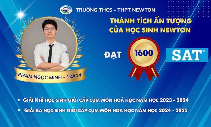 Phạm Ngọc Minh, học sinh lớp 12A14 theo học hệ Bán quốc tế của trường. Ảnh: NTCC