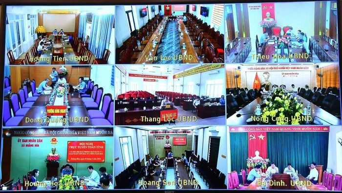 Các điểm cầu dự hội nghị.
