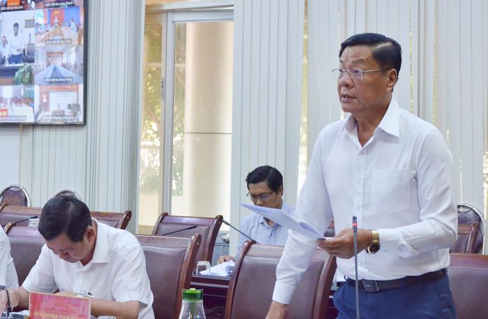 Đại diện Sở Giáo dục và Đào tạo tỉnh An Giang báo cáo công tác chuẩn bị Kỳ thi Tuyển sinh THPT năm học 2026 - 2027.