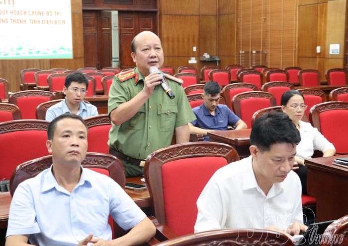Lãnh đạo Công an tỉnh tham gia ý kiến vào đồ án quy hoạch.