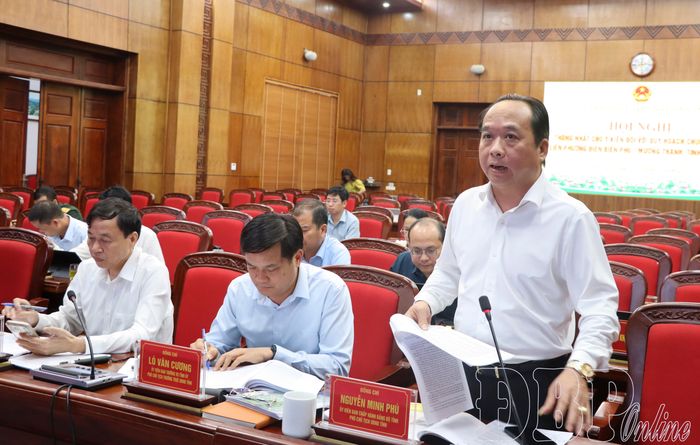 Phó Chủ tịch UBND tỉnh Nguyễn Minh Phú tham gia ý kiến quy hoạch chung đô thị liên phường Điện Biên Phủ - Mường Thanh.