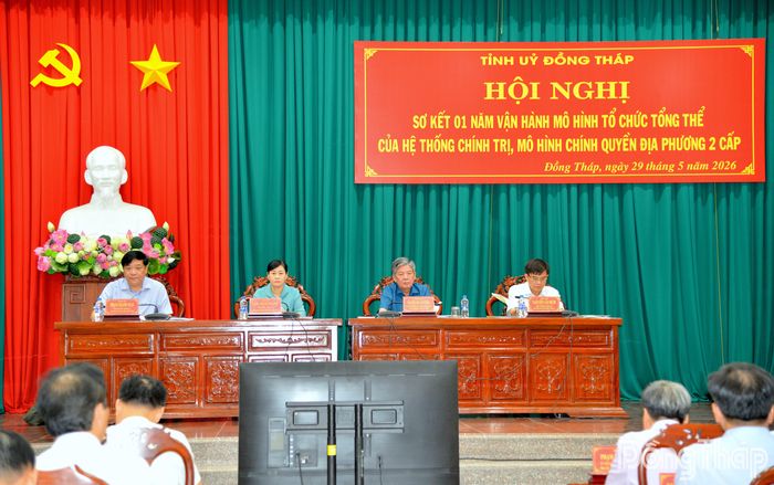 Lãnh đạo Tỉnh ủy chủ trì hội nghị.