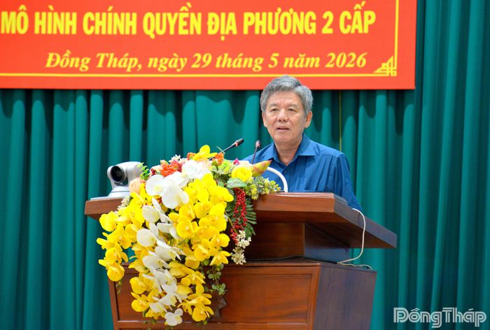 Đồng chí Ngô Chí Cường, Ủy viên Ban Chấp hành Trung ương Đảng, Bí thư Tỉnh ủy, Chủ tịch HĐND tỉnh phát biểu chỉ đạo hội nghị.