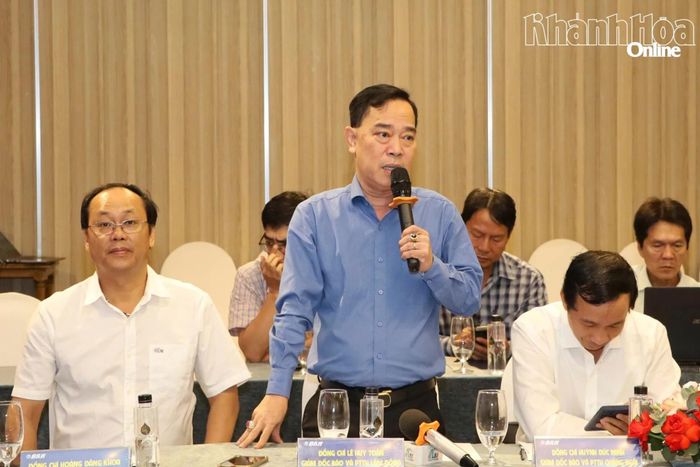 Ông Lê Huy Toàn - Giám đốc Báo và Phát thanh, Truyền hình Lâm Đồng phát biểu.