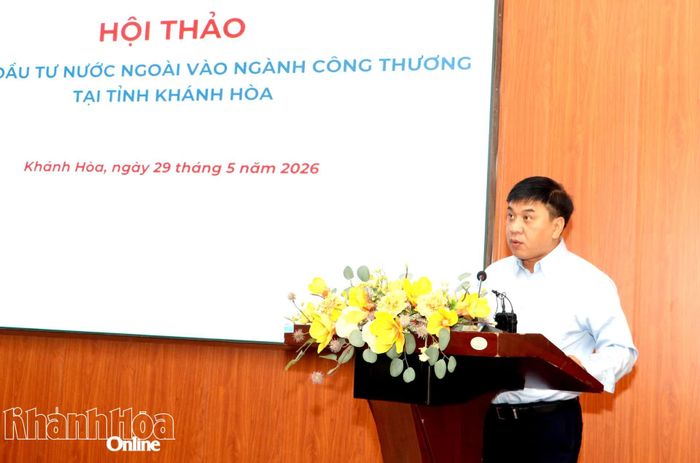 Ông Lê Hoàng Tài - Phó Cục trưởng Cục Xúc tiến thương mại phát biểu.