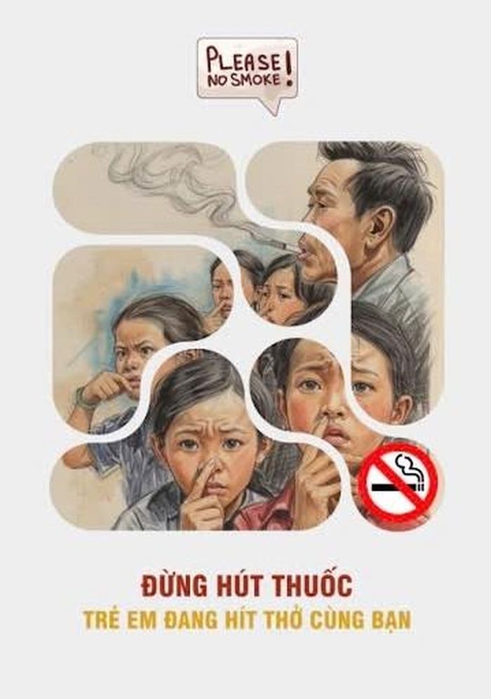 Tranh áp phích của tác giả Hoàng Chung – Trung tâm Kiểm soát soát bệnh tật tỉnh Lạng Sơn, đạt giải Ba cuộc thi “Sáng tác sản phẩm truyền thông về môi trường không khói thuốc lá” do Bộ Y tế tổ chức, năm 2025