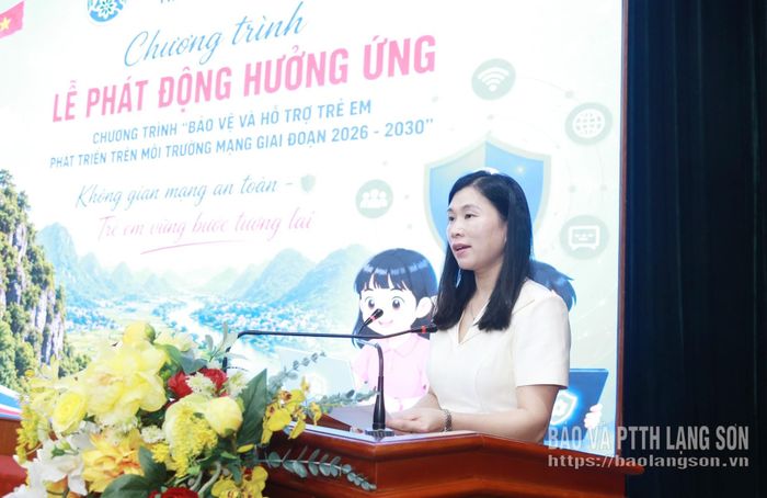Đồng chí Trần Thanh Nhàn, Phó Chủ tịch UBND tỉnh phát biểu tại lễ phát động 