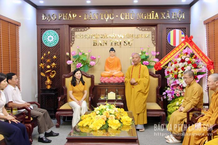 Đại diện Ban Trị sự Giáo hội Phật giáo Việt Nam tỉnh cảm ơn sự quan tâm của lãnh đạo tỉnh đối với hoạt động Phật sự