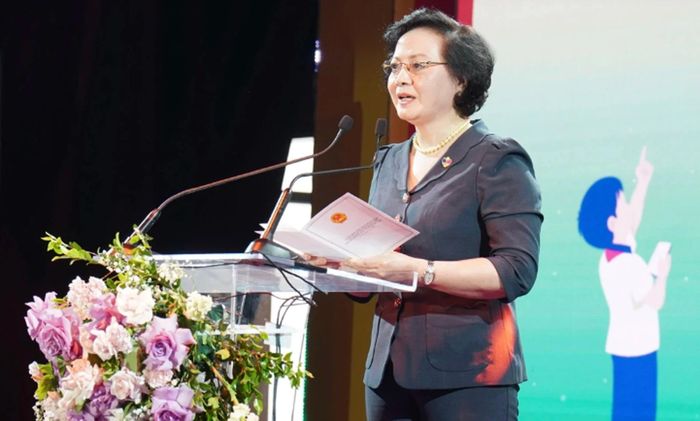 Bí thư Trung ương Đảng, Phó Thủ tướng Chính phủ Phạm Thị Thanh Trà phát biểu tại sự kiện.
