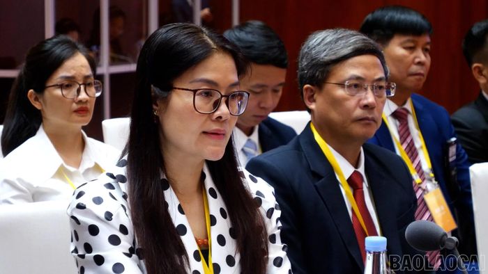 Bà Nghiêm Việt Chung - Tổng Lãnh sự Việt Nam tại Côn Minh phát biểu tại phiên họp.