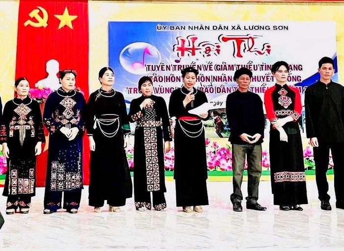 Xã Lương Sơn tổ chức Hội thi tuyên truyền giảm thiểu tình trạng tảo hôn vùng DTTS