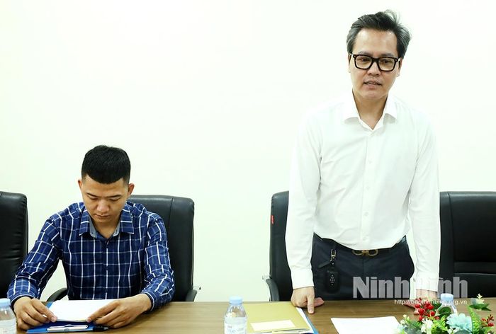Lãnh đạo Bệnh viện mắt Hà Nội - Hà Nam phát biểu tại chương trình.