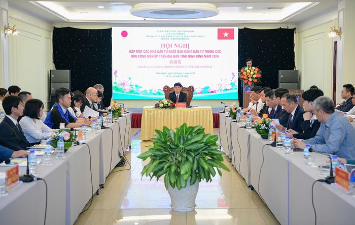 Ban Quản lý Khu kinh tế và các khu công nghiệp tỉnh tổ chức hội nghị gặp mặt các nhà đầu tư Nhật Bản đang hoạt động tại các Khu công nghiệp (KCN) trên địa bàn tỉnh Ninh Bình. Ảnh: Trường Giang