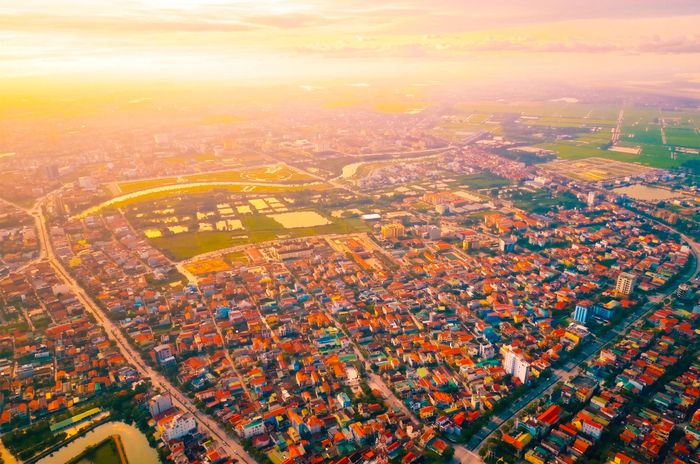 Phường Đồng Hới nhìn từ trên cao - Ảnh: M.T