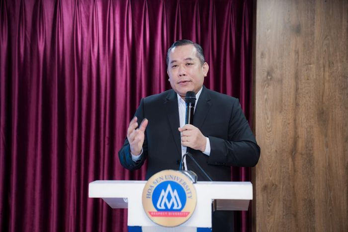 TS. Lê Văn Út - Phó Hiệu trưởng phụ trách nghiên cứu khoa học nhấn mạnh