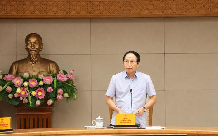 Phó Thủ tướng Chính phủ Lê Tiến Châu phát biểu kết luận buổi làm việc. Ảnh: Bộ GD-ĐT