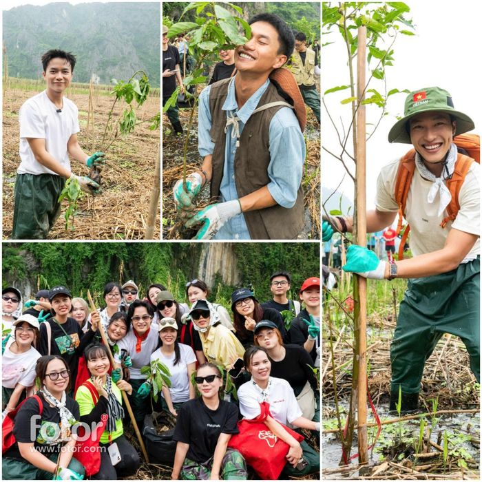 Đông đảo nghệ sĩ cùng khán giả đã tham gia trồng rừng tại Khu bảo tồn thiên nhiên đất ngập nước Vân Long ngày 29/5/2026. Ảnh: BTC