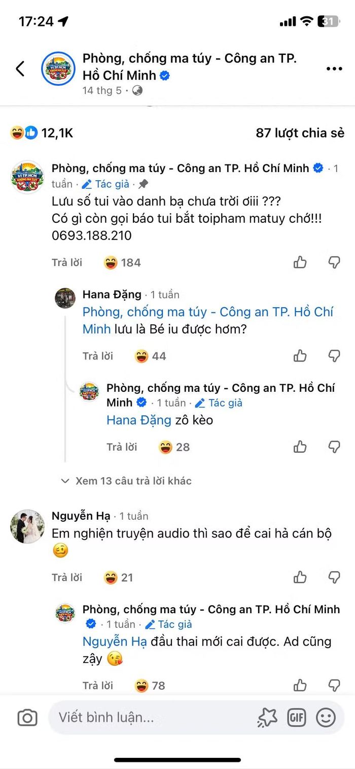 Tương tác "tan chảy" giữa admin và cộng đồng mạng.