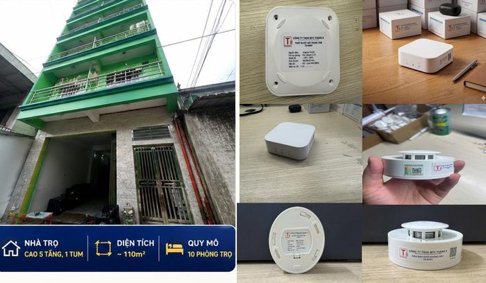 Lắp đặt thực tế bản demo trong nhà trọ trên địa bàn xã Hoài Đức. Ảnh: Công an thành phố Hà Nội.