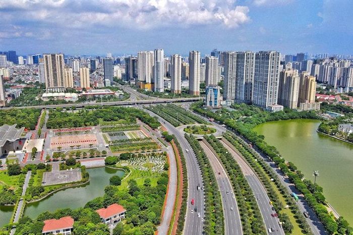 Quy hoạch mới định hình Hà Nội phát triển theo mô hình đa cực, mở rộng không gian đô thị qua các vùng đệm sinh thái, vành đai và trục hướng tâm liên vùng. Ảnh minh họa: T.H