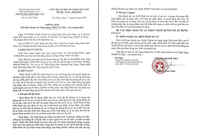 KLTT ACB Huế.