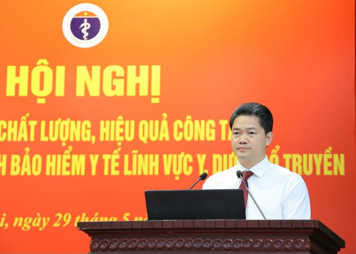 Ủy viên dự khuyết Trung ương Đảng, Thứ trưởng Thường trực Bộ Y tế, TS.BS Vũ Mạnh Hà phát biểu.