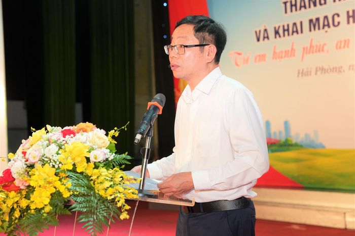 Ông Vũ Tiến Phụng - Phó Chủ tịch UBND TP Hải Phòng phát biểu tại Lễ phát động. Ảnh: D.S.
