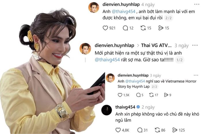 Màn tương tác của Huỳnh Lập và Thái VG khiến khán giả thích thú.