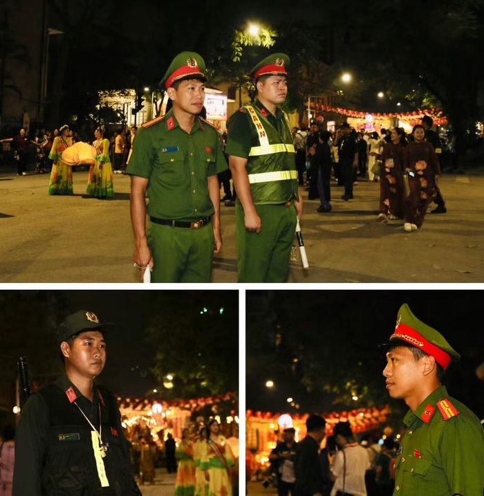 Công an TP Hà Nội tham gia giữ gìn trật tự, đảm bảo lễ rước diễn ra an toàn, thành công