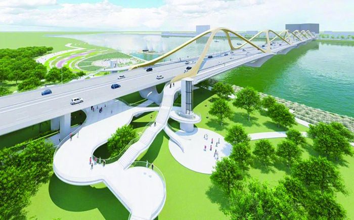 Phối cảnh cầu Trần Hưng Đạo. Ảnh: Hoàng Thu Phố