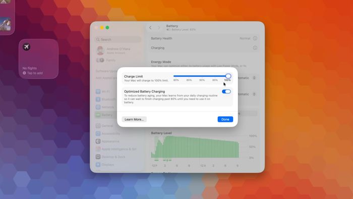  Chế độ tối ưu sạc pin trên macOS 26.4. Ảnh: AppleInsider. 