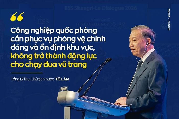  Tổng Bí thư, Chủ tịch nước Tô Lâm cũng kêu gọi xây dựng các chuẩn mực trách nhiệm đối với công nghệ mới và công nghiệp quốc phòng. Ông nhấn mạnh cần thúc đẩy đối thoại về AI trong quốc phòng - an ninh, bảo đảm con người giữ trách nhiệm cuối cùng trong các quyết định hệ trọng, đồng thời khẳng định công nghiệp quốc phòng phải phục vụ mục tiêu phòng vệ chính đáng và ổn định khu vực, thay vì thúc đẩy chạy đua vũ trang. 