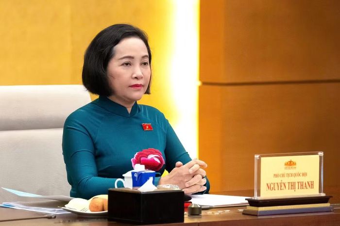Phó Chủ tịch Quốc hội Nguyễn Thị Thanh tại cuộc gặp Đoàn đại biểu Khoa học - Doanh nhân - Doanh nghiệp của Hội nghiên cứu khoa học về Đông Nam Á-Việt Nam. Ảnh: quochoi.vn