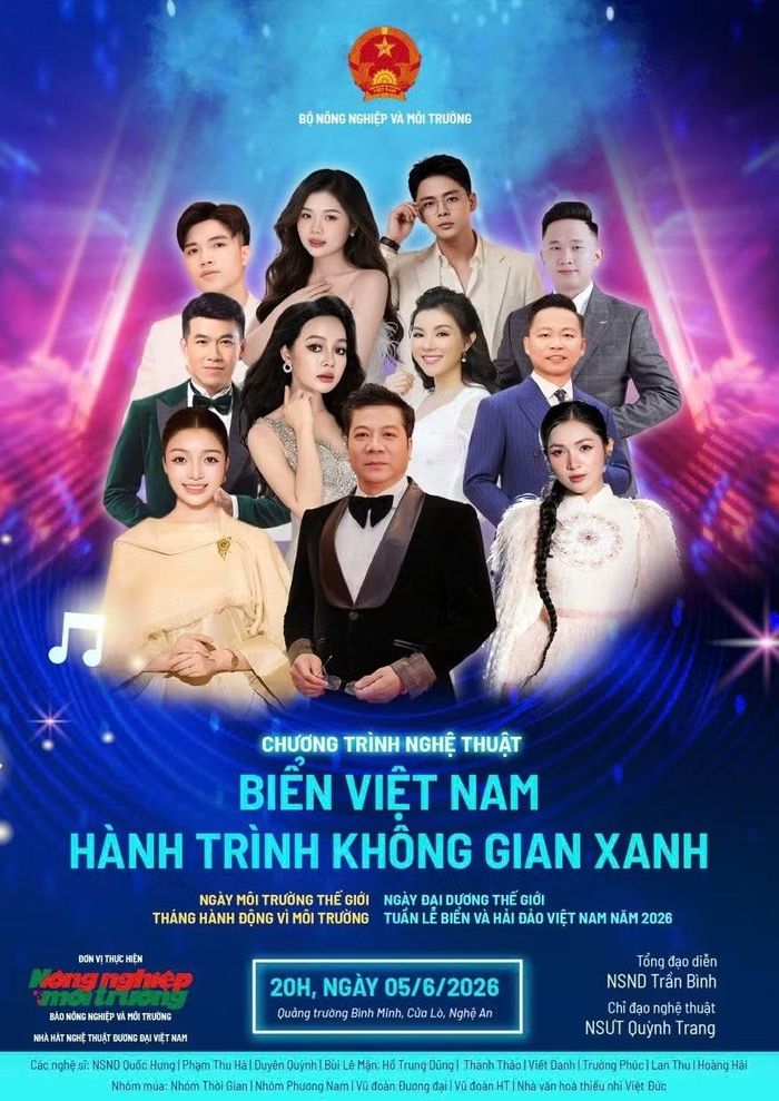 Chương trình nghệ thuật đặc biệt “Biển Việt Nam - Hành trình không gian xanh”. (Ảnh: Ban tổ chức cung cấp)