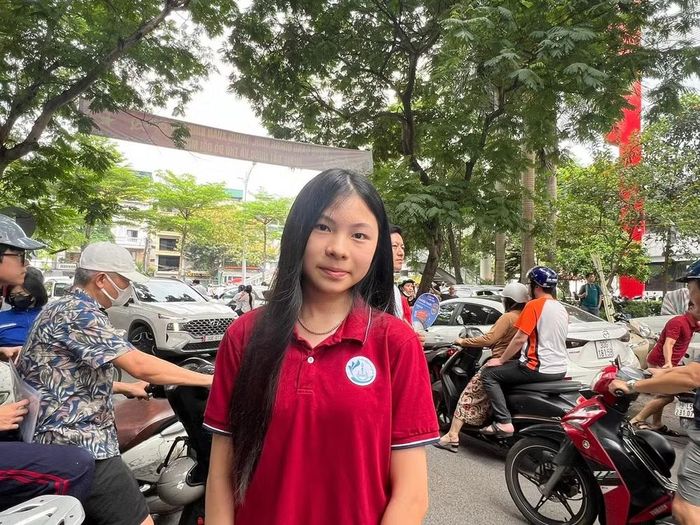 Em Vũ An Thùy Dương, học sinh Trường THCS Trần Duy Hưng.