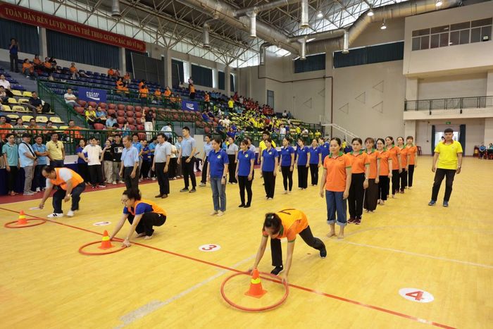 Một hoạt động thể dục thể thao do phường Xuân Hòa tổ chức.