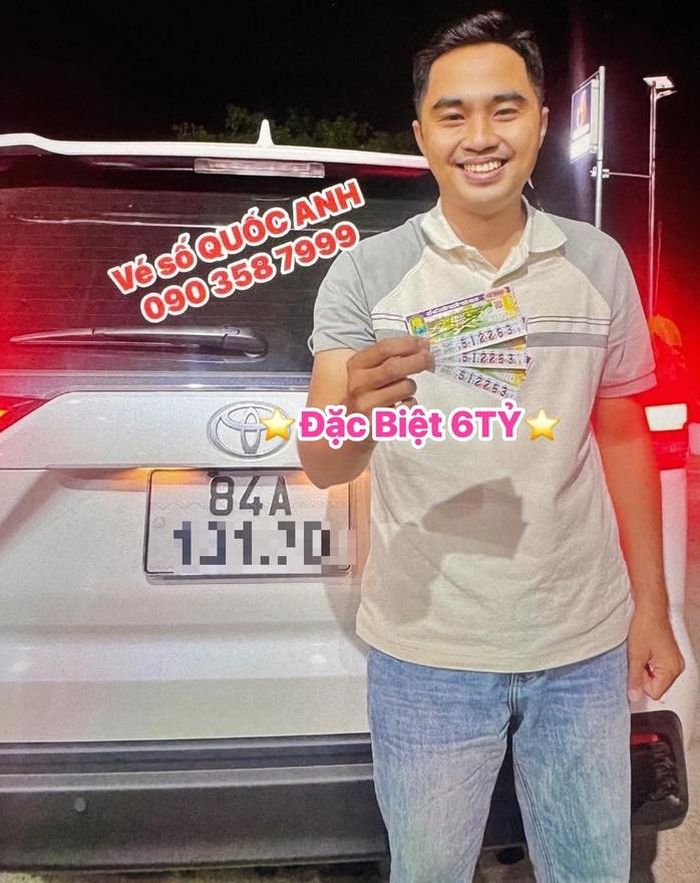 Giải độc đắc của vé số Trà Vinh trúng tại tỉnh Vĩnh Long. Ảnh: ĐLVS Quốc Anh