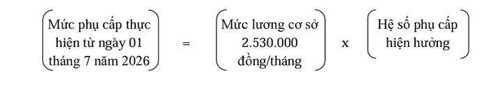 Công thức tính phụ cấp từ ngày 1-7