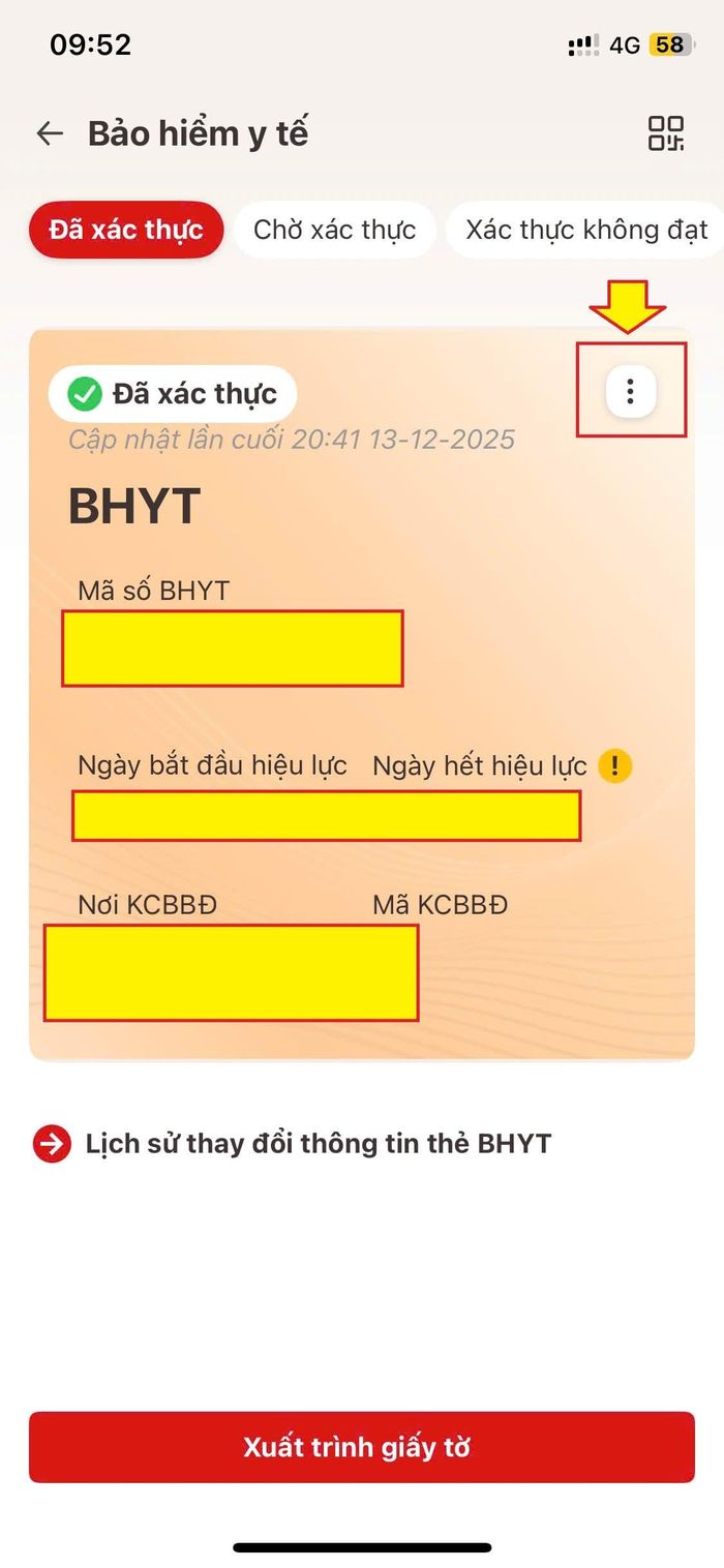 Nhấp chọn dấu "Ba chấm"