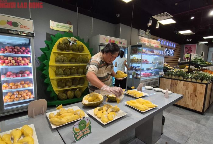 Khách hàng chọn sầu riêng