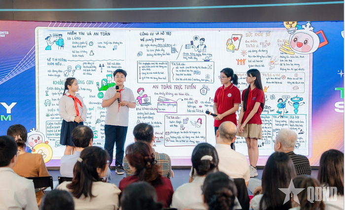 Các em học sinh tham gia Tọa đàm "Thiếu niên nói 2026: Đồng kiến tạo giải pháp an toàn số và sức khỏe số" do MSD phối hợp tổ chức. Ảnh do đơn vị cung cấp