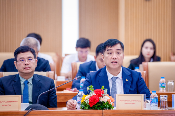  Ông Hồ Minh Hoàng - Chủ tịch Hội đồng quản trị Tập đoàn Đèo Cả phát biểu tại hội đàm.
