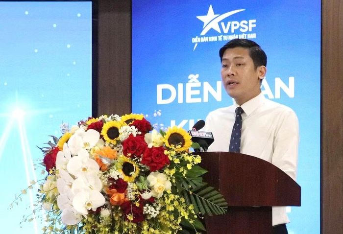 Anh Nguyễn Như Kiên phát biểu tại chương trình. Ảnh: L.V