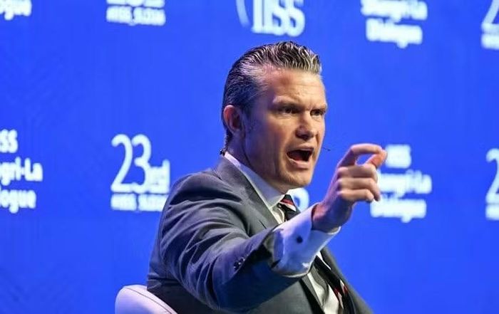 Bộ trưởng Chiến tranh Mỹ Pete Hegseth phát biểu: “Một thế cân bằng quyền lực có lợi nhưng bền vững, trong đó không quốc gia nào, kể cả Trung Quốc, có thể áp đặt bá quyền và đặt an ninh hay thịnh vượng của nước Mỹ cùng các đồng minh vào vòng nguy hiểm”. Ảnh: CNA.