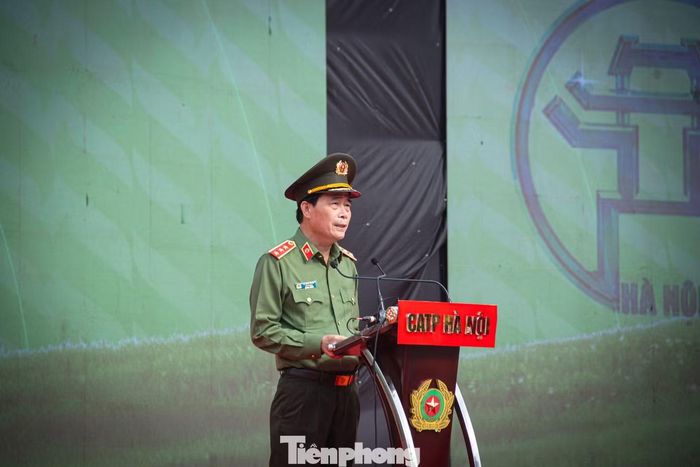Thượng tướng Lê Quốc Hùng, Thứ trưởng Bộ Công an phát biểu tại buổi lễ.