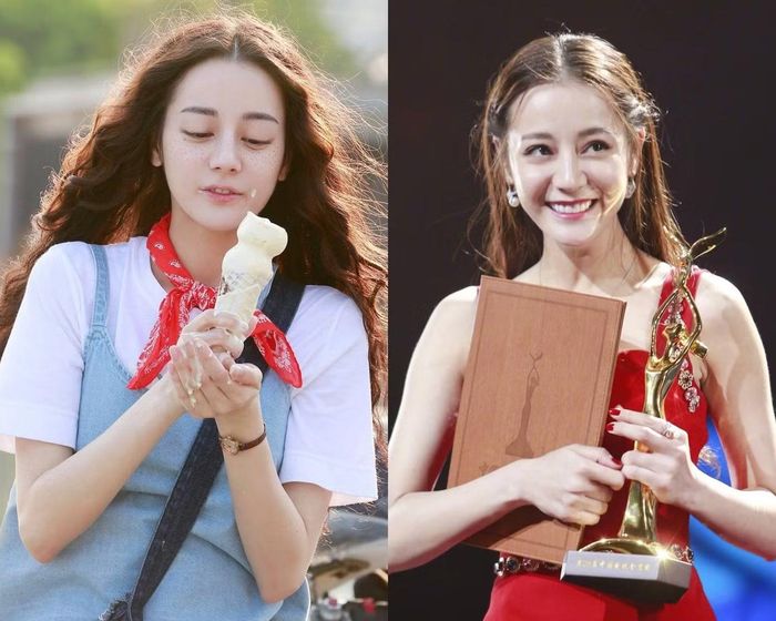 Địch Lệ Nhiệt Ba từng gây tranh cãi khi thắng giải Thị hậu Kim Ưng 2018.