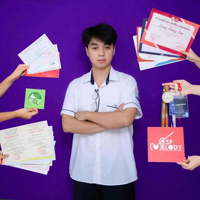 Đặng Hoàng Lâm sở hữu nhiều thành tích học tập, rèn luyện. Ảnh: NVCC