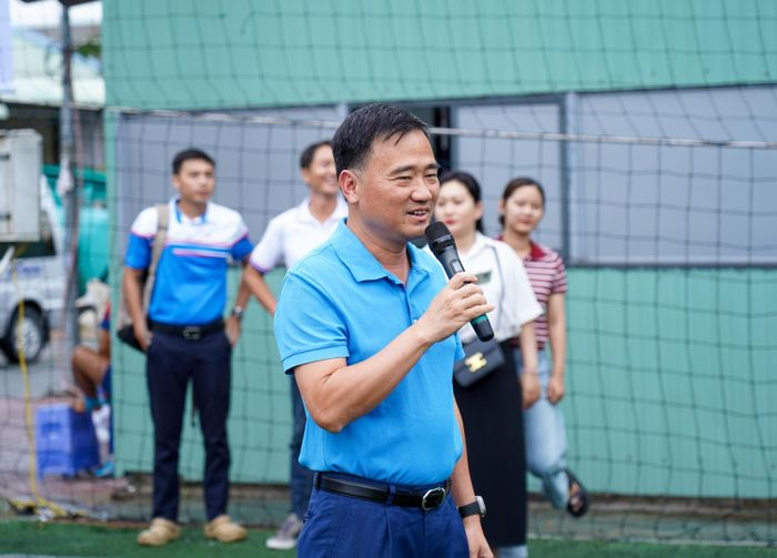Đồng chí Vũ Anh Tuấn - Phó Chủ tịch Công đoàn Petrovietnam: "Mỗi trận đấu là một cơ hội để chúng ta lan tỏa tinh thần đồng đội, ý chí vượt khó và bản lĩnh của người lao động Petrovietnam."